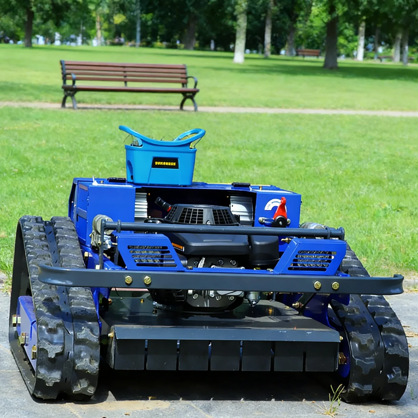 

Customised Small Robot Lawn Mower 500mm Cutting Remote Control Crawler Flail Grass Cutter Certified CE EPA