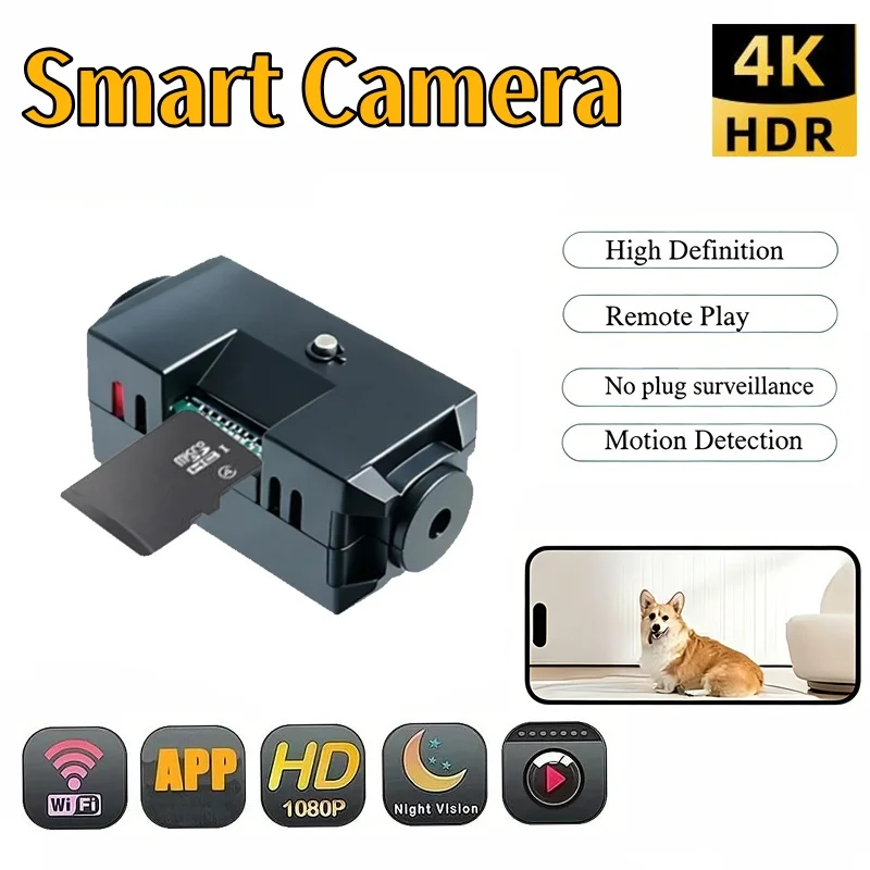 1080P Mini Night Vision Wireless Surveillance Camera Lightweight Clear Portable Motion Detection Premium Quality Security Cam
