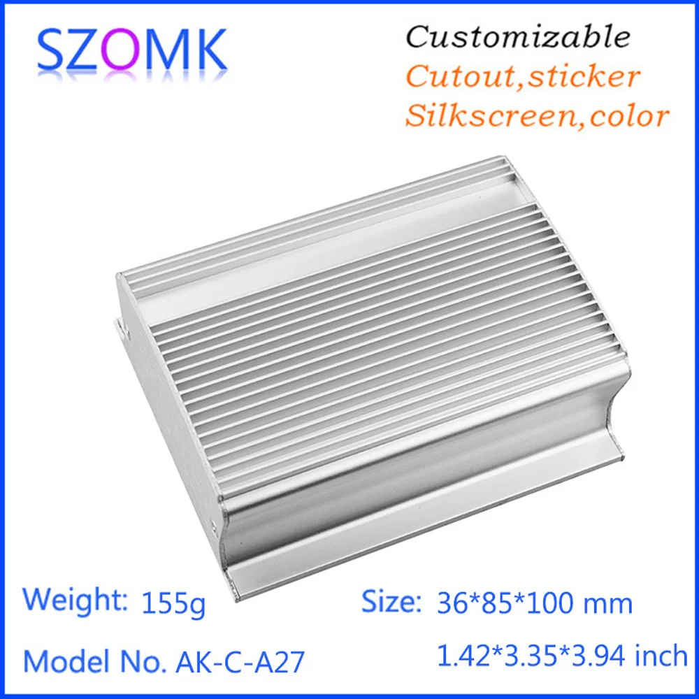 1Piece small aluminum power amplifier diy electronics enclosure 36*85*100mm  1.42*3.35*3.94inch