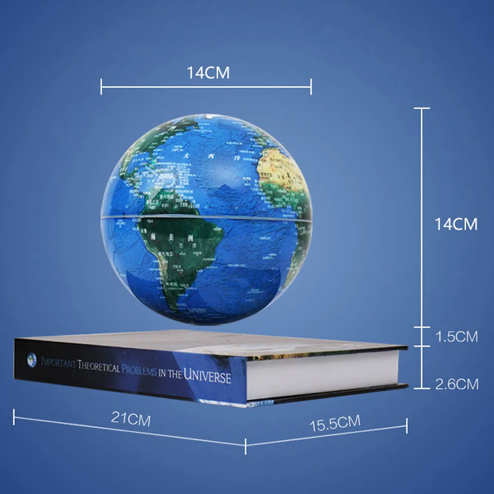 Imagem -05 - Globo de Levitação Magnética Polegada Led Mapa do Mundo Eletrônico Anti-gravidade Luz Noturna Decoração para Casa Presente de Aniversário