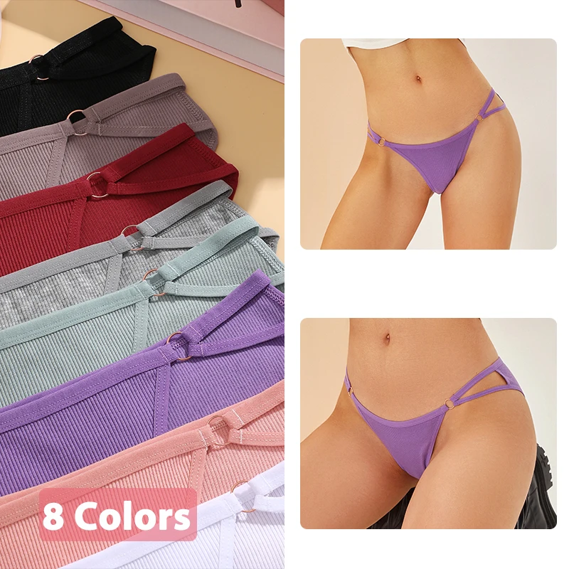 5Pcs/Set Cotton Girls Briefs Breathable Underwear Low Rise Soft Intimates Panty Sexy Soft Underpants Female Seamless Lingerie