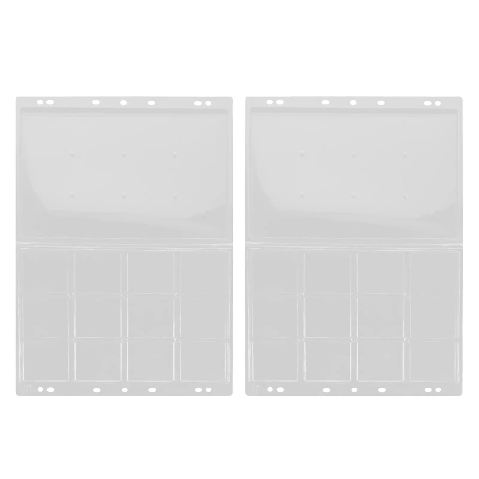 

2Pcs Coin Collection Pages Transparent Acrylic Sheets Flexible Dustproof Holders Protectors for Binder Collectors Storage