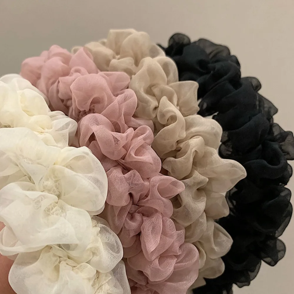 Portable Cloth Trendy Pleated Headbands Solid Color Simple Hair Band Hair Accessories