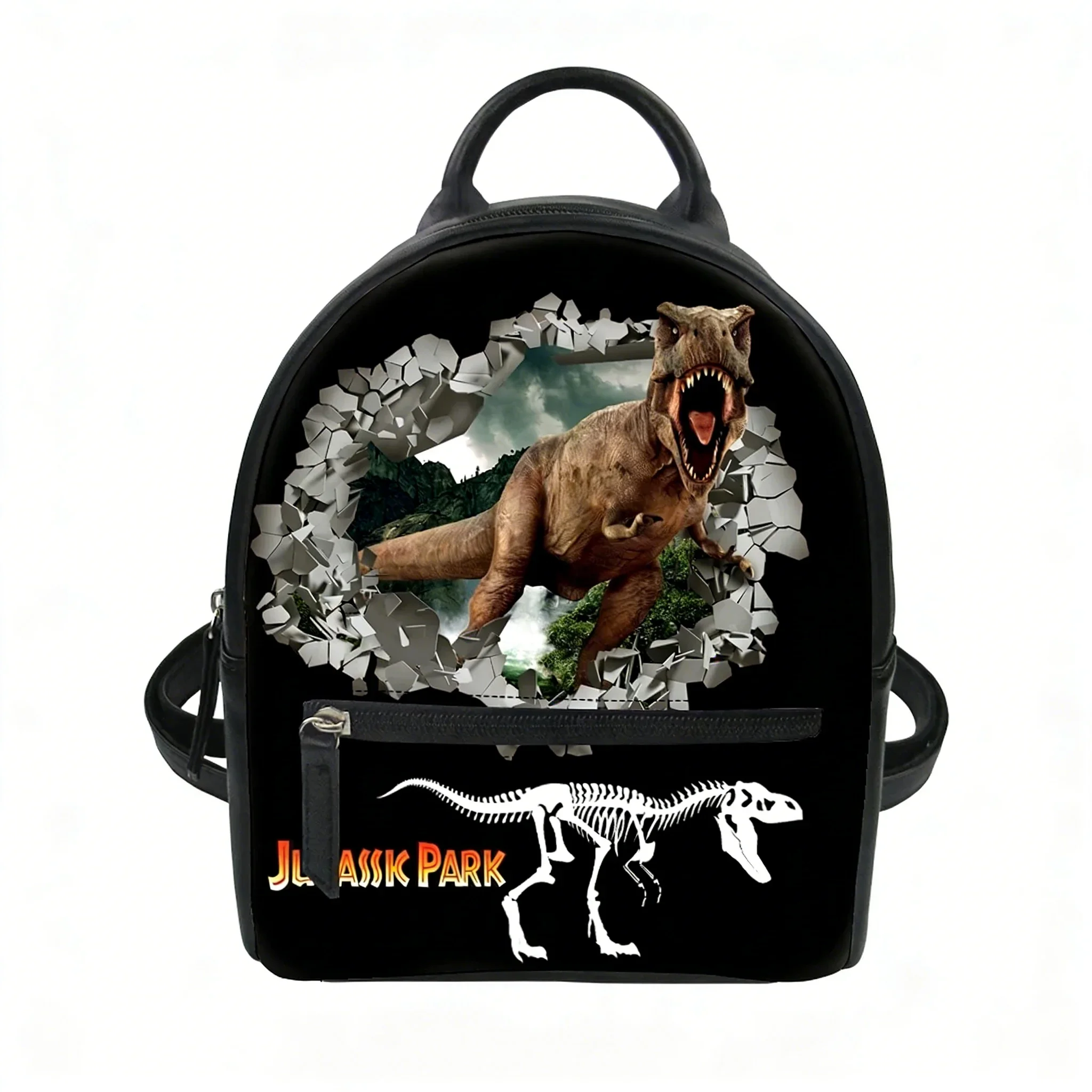 

Hot Jurassic Park Dinosaur Anime Cartoon Backpack Purse Carter Schoolbags Double Shoulder Bag Mini Daypack Leather Travel Bag