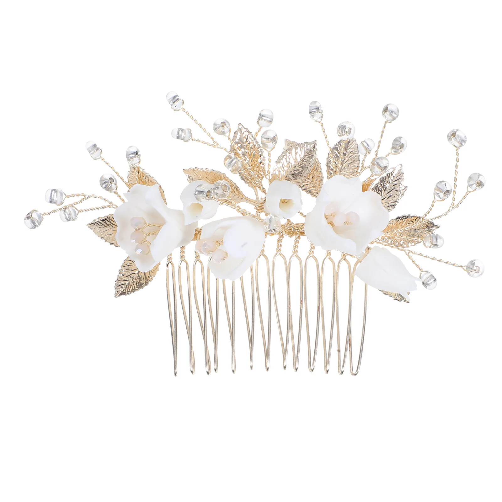 

Bridal Headwear Wedding Hair Pins Faux Pearl Flower Headpiece Drop of Water Bride