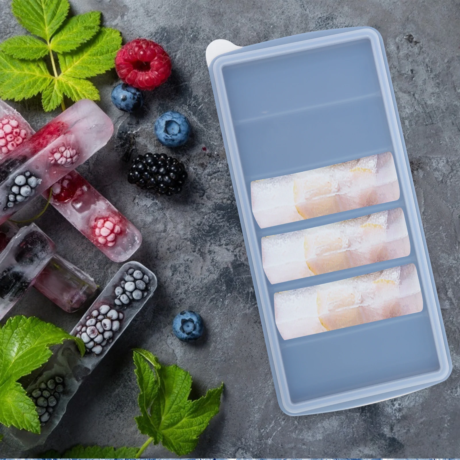 

1Pcs Ice Cube Tray Silicone 6 Grid Mold Reusable Easy Clean for Bar Hotel Restaurant Ice Food Tray Baking Molds