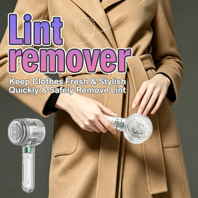 Electric Lint Remover Home Portable Hairball Trimmer Fluff Pellet Fabric Shaver For Clothing Fuzz Removing Machine Transparent S