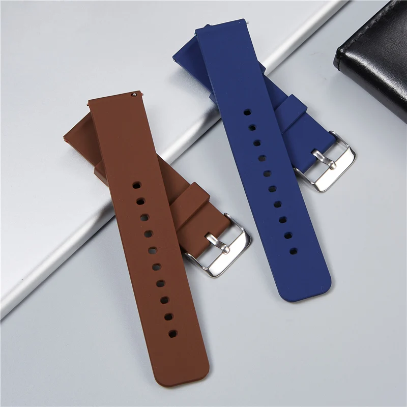 Quick Release Silicone Watchband 12mm 14mm 16mm 18mm 20mm 22mm 24mm Rubber Watch Band Strap Waterproof Sports Watch Belt