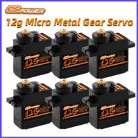 DSPOWER 9g 12g Micro Mini Metal Gear Digital Servo Motor for 450 Helicoper SCX24 RC Car WLtoys k999 Plane Boat Robot SG90 MG90S