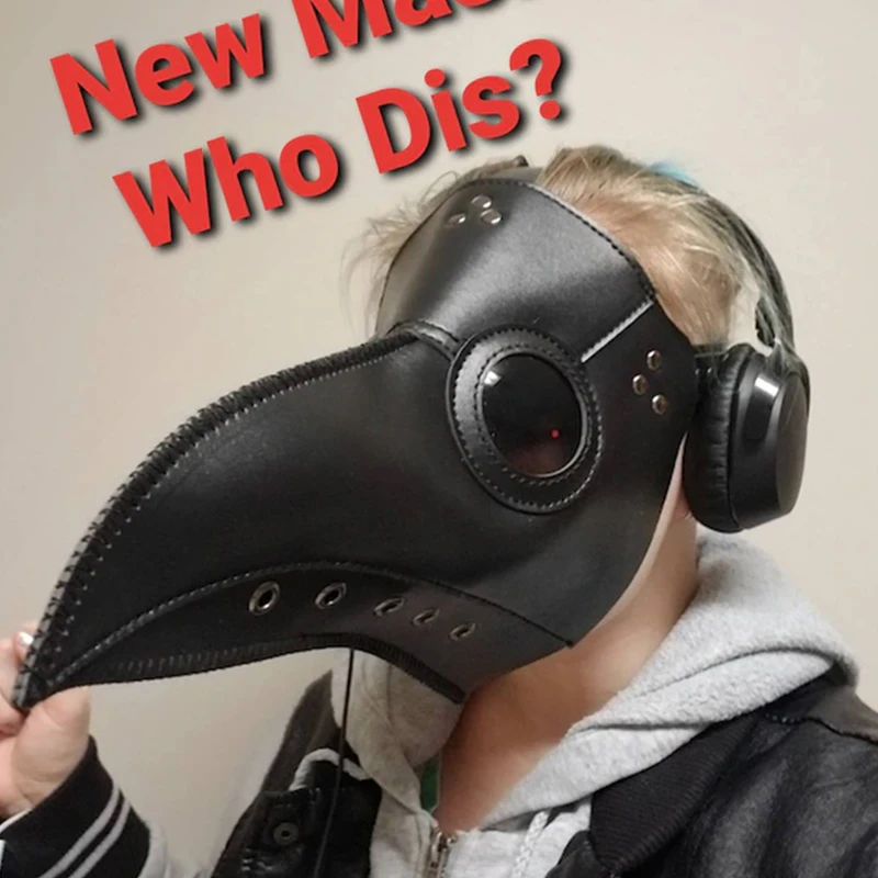 PU Steampunk Bird Plague Doctor Mask naso lungo becco maschera maschere Cosplay retrò costumi di carnevale per feste accessori di scena