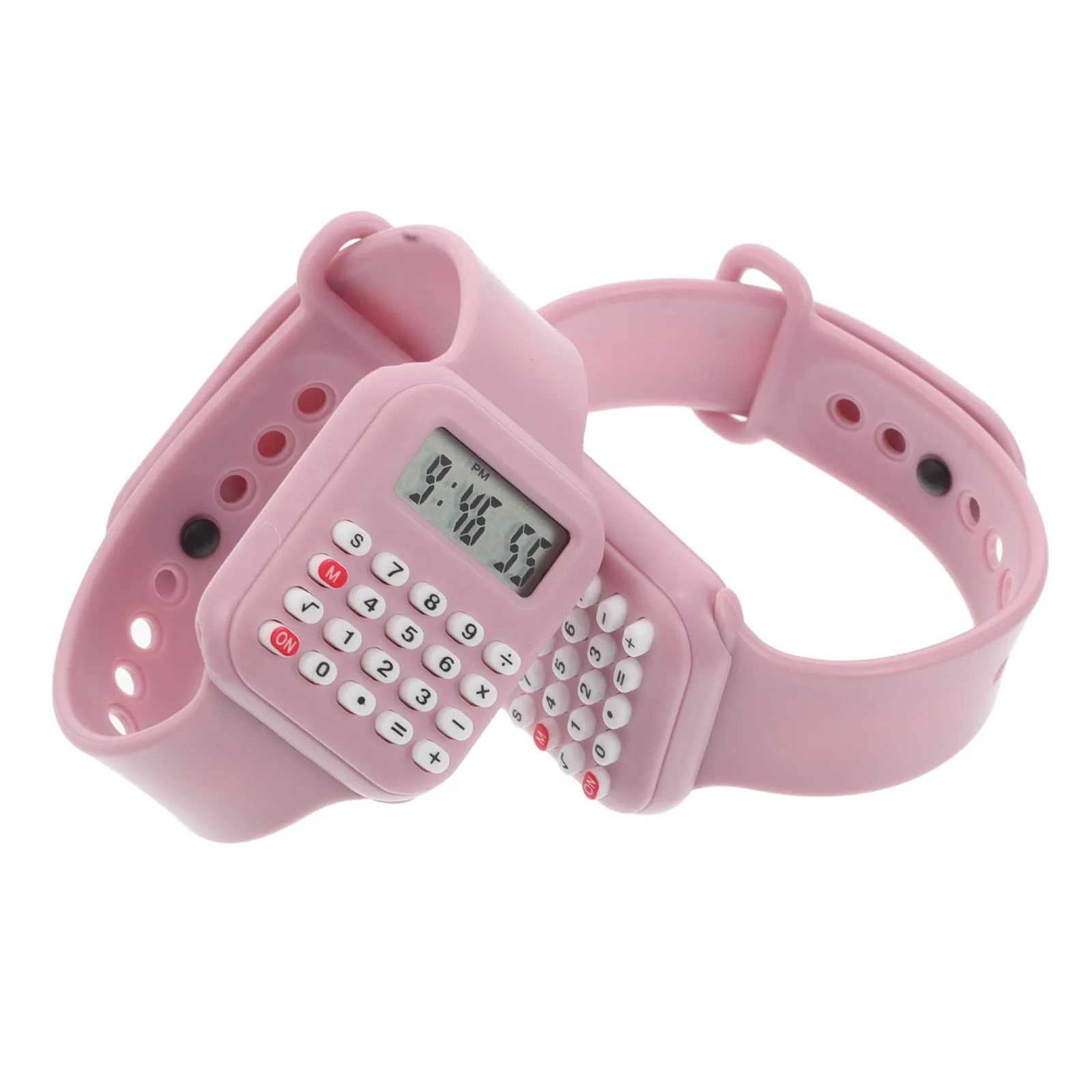 

2Pcs Electronic Calculator Watch Mini Digital Wrist Tool with Multi-Functions Cute Compact Design for Learning