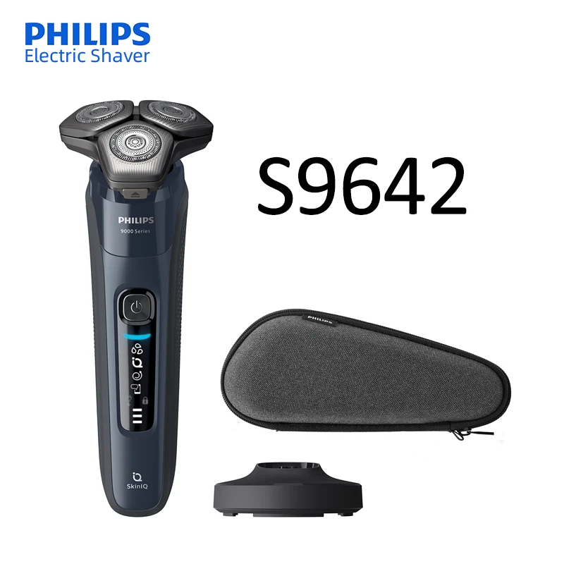 

Электробритва PHILIPS серии 9000, триммер для бороды, бакенбарды, USB-зарядная база, мужская умная бритва для быстрого бритья, мытье всего тела