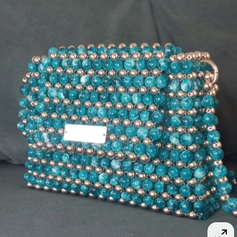 

New Niche Design High-end Women's Bag Fashionable Banquet Party Handbag Beaded Handmade Shoulder Bags Available for Wholesale