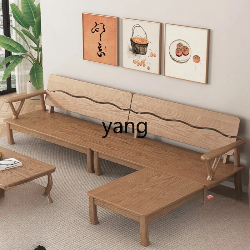 

TGF new Chinese-style all-solid wood ash wood sofa modern living room winter and summer sofa