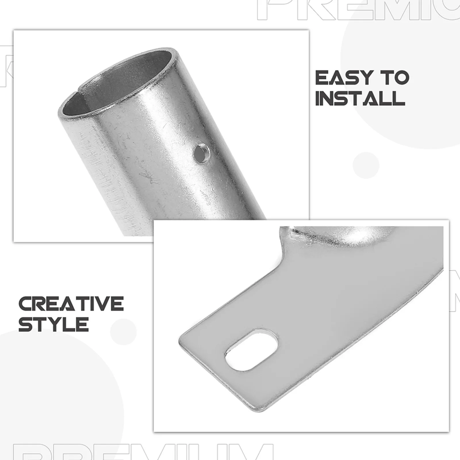 6Pcs Broom Handle Coupling Quick Release Adapter Heavy Duty Iron Connector Replacement Parts for Floor Brush Mop Poles 2.5cm