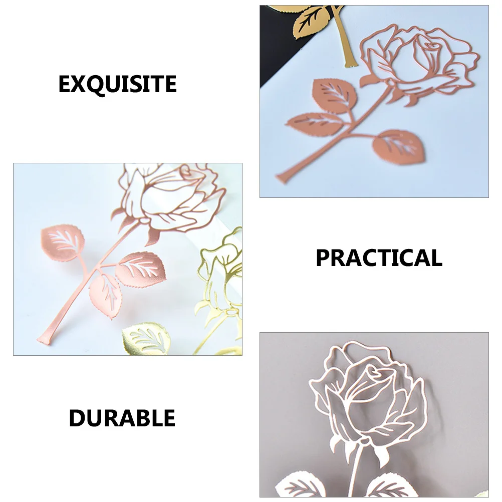 

Creative Metal Bookmark Flower Shaped Tassel Design Exquisite Lightweight Book Marker for Students Readers Vintage Style