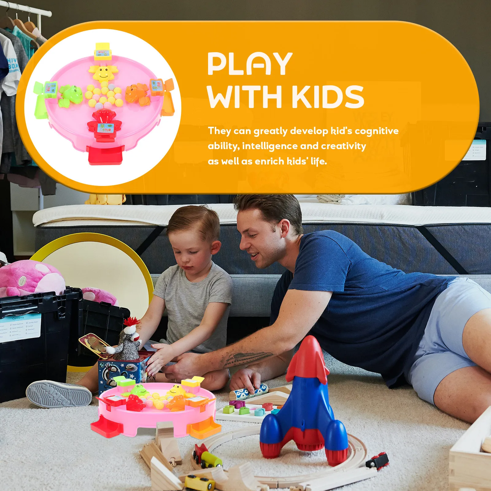 

1Set Frogs Swallowing Beads Educational Game for Kids Hand Eye Coordination Strategic Thinking Parent Child Interactive Play Fun