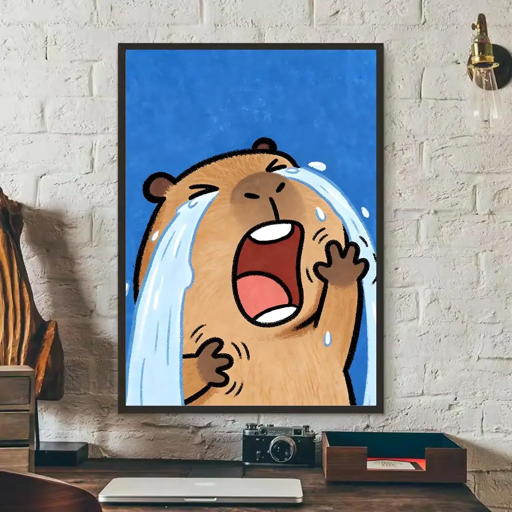 Einfaches, niedliches Kicapara-Cartoon-Poster für Zuhause, Wohnzimmer, Schlafzimmer, Bar, Flur, klebrige Wandkunst, ästhetische Dekoration – Detail 8