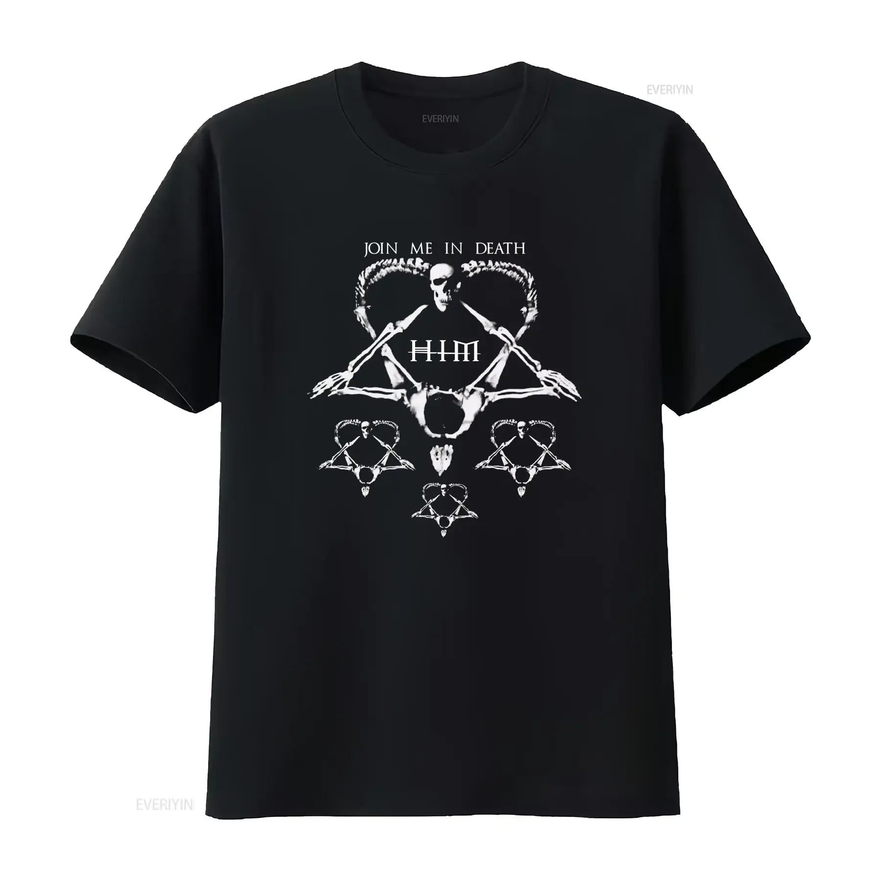 Him Heartagram Join Me in Death Schwergewichts-T-Shirt mit kurzen Ärmeln, Vintage-Stil, gewaschene Grafik, lässig, stilvoll, gestreckt, Unisex
