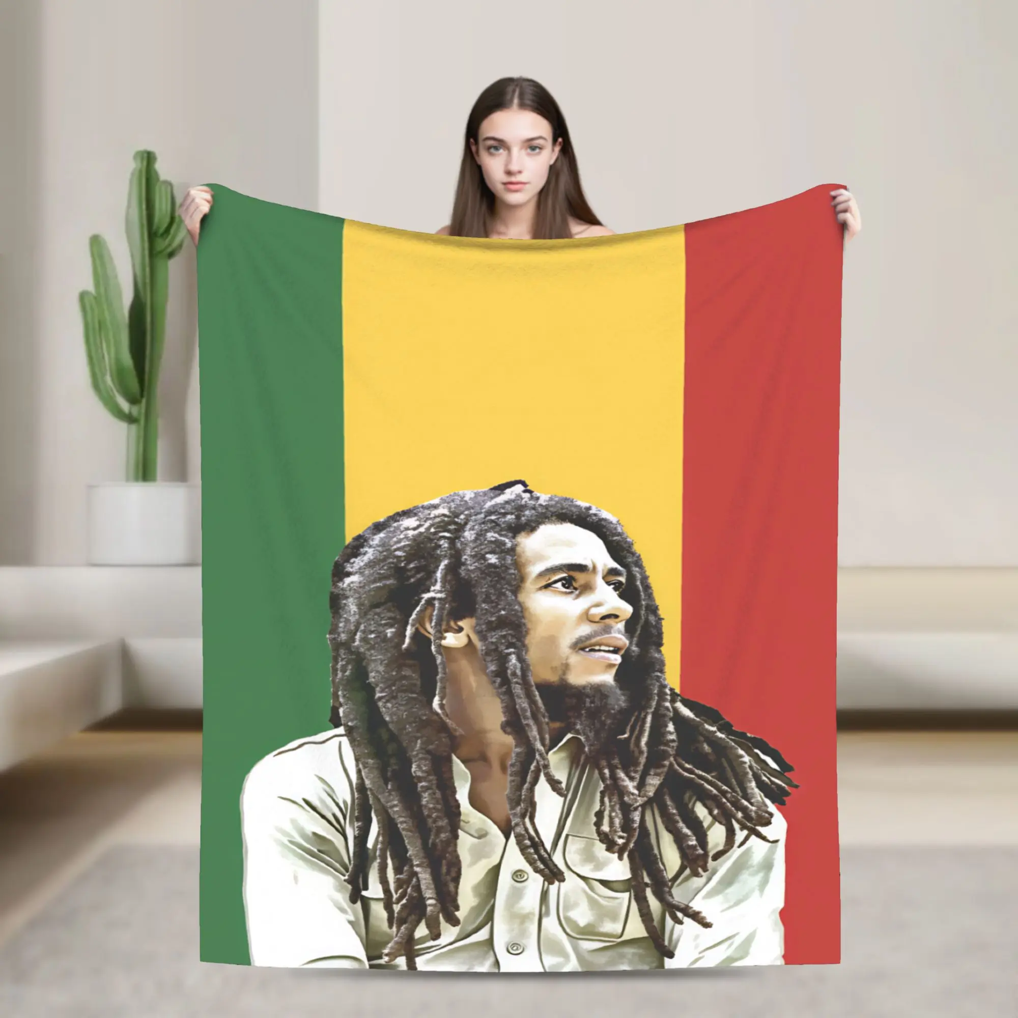 B-Bob M-Marley Singer Blankets Winter  Warm Comfy Throw Blanket For Kids Adults Couch Chair Flannel Bedspread Bed Cover