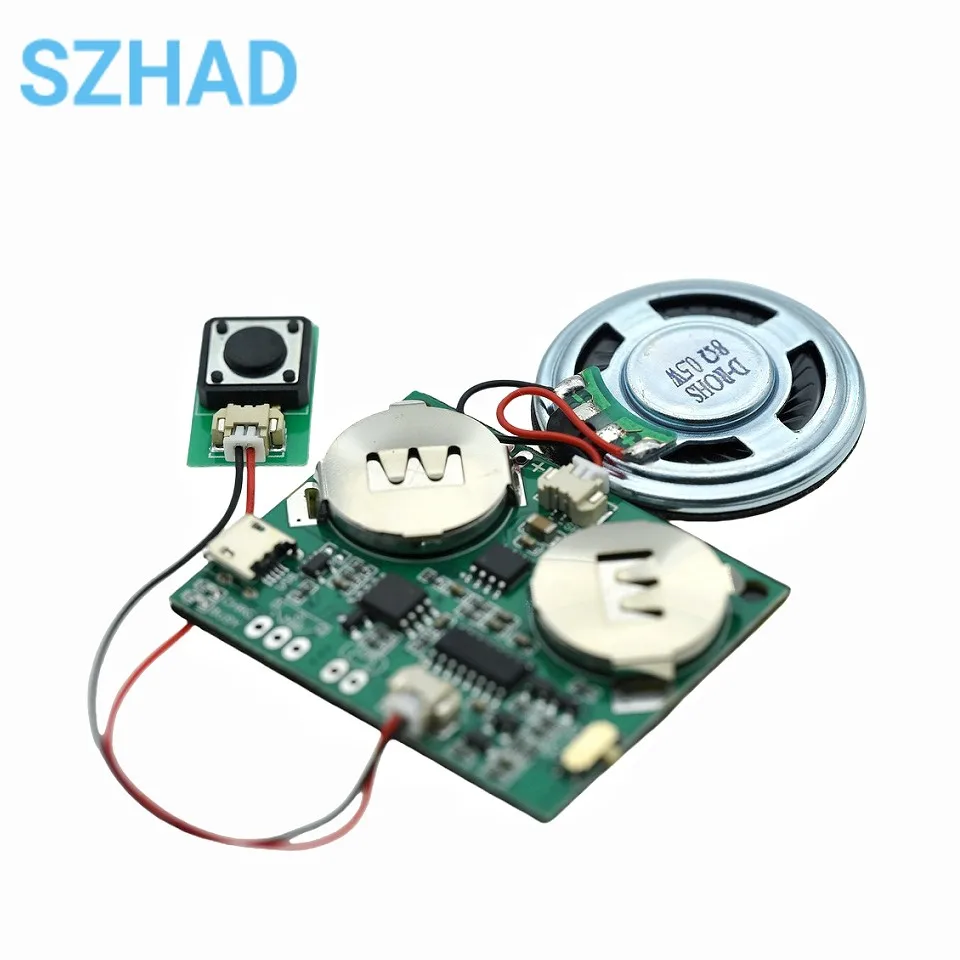 Recordable Sound Module Programmable Sound Chip For Greeting Card USB Charging Voice Board For DIY Toys Creative Gifts