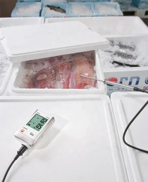 مسجل بيانات درجة الحرارة 2025testo 175 T2 مع قناتين للأغذية والهواء والغرفة المتوافقة مع HACCP