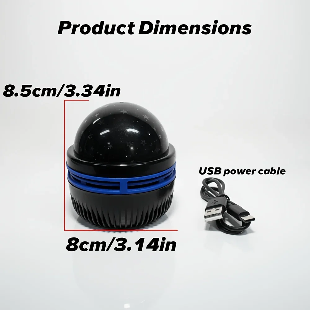 LED-Sternenhimmel-Projektor RGB Smart Fernbedienung Sternen-Aurora-Lampe KTV USB-betrieben Automatisch rotierend für Heim- und Schlafzimmerdekoration – Detail 8