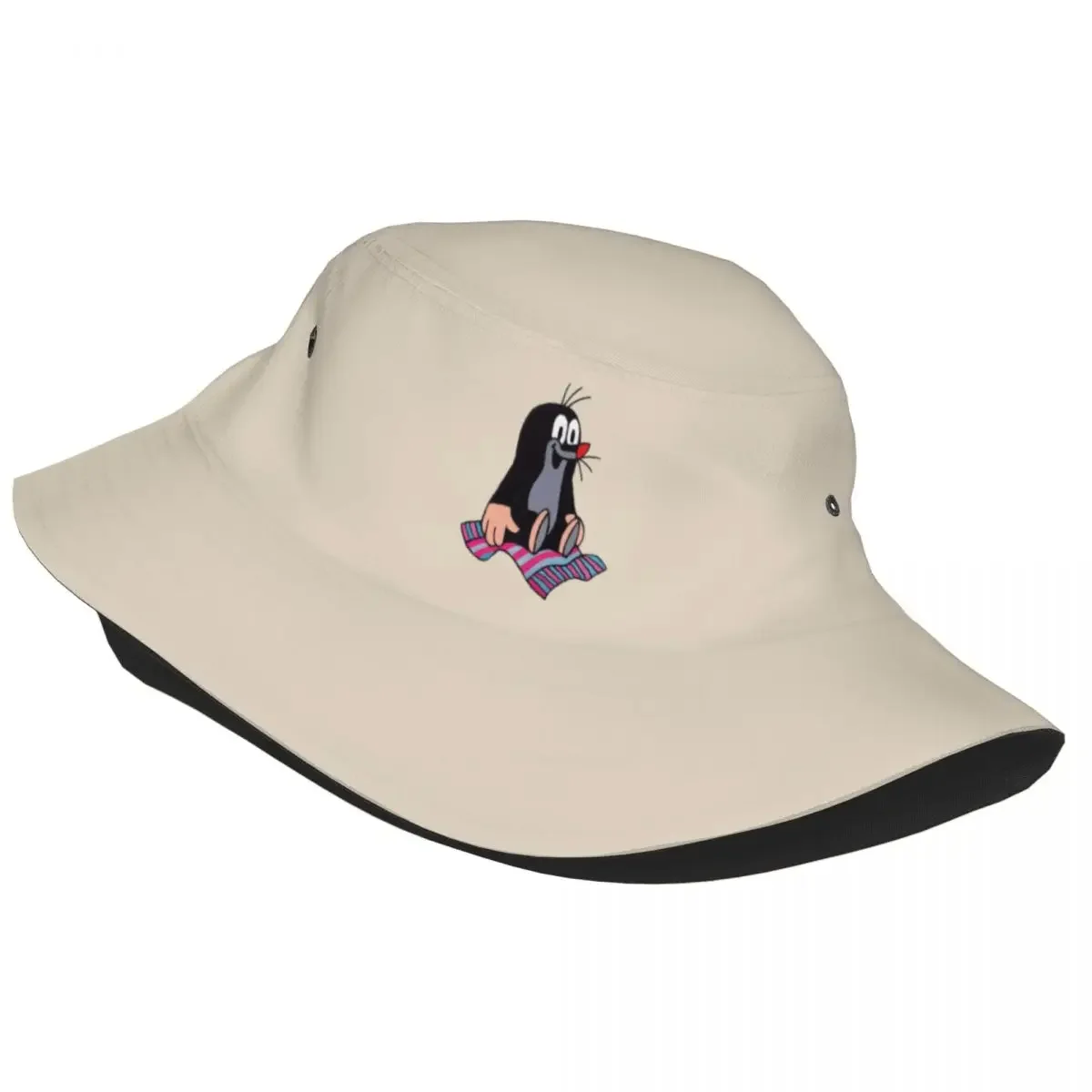 Mole Krtek Little Maulwurf Cute Cartoon Bucket Hats for Girl Vocation Sun Hat Street Foldable for Outdoor Sports Fishing Cap Bob