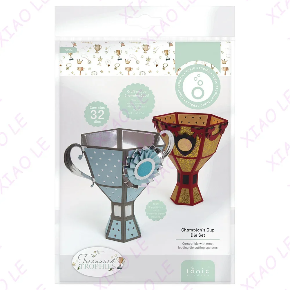 

2025 New Treasured Trophies Metal Cutting Dies Scrapbook Diary Decoration Stencil Embossing Template DIY Greeting Card Handmade