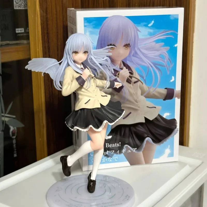 Figura de Anime Original de Angel Beats de 18 cm, Muñeca Modelo de Tenshi Tachibana Kanade, Figura de Acción de PVC, Regalos Coleccionables, Decoración de Escritorio
