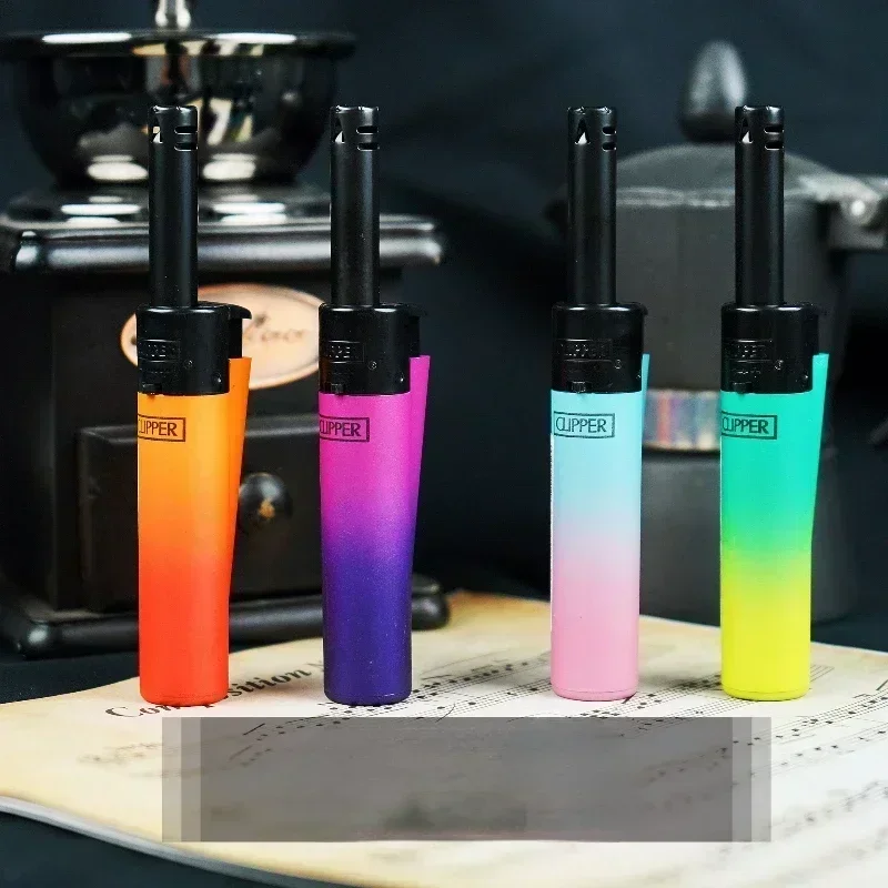 CLIPPER Grinding Wheel Original Butane Lighter Interesting Personality Pattern Refillable Gas Lighters Use Collection 24 pieces