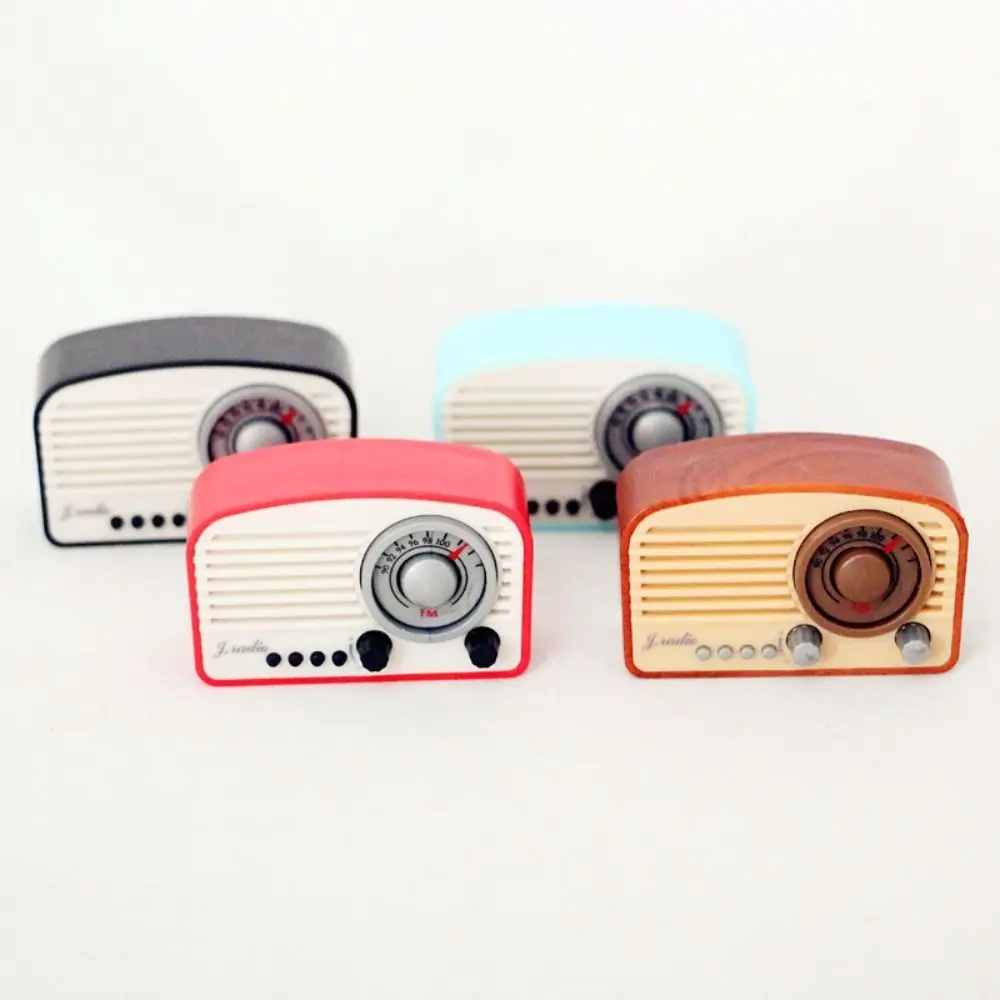 Retro Simulation Radio Model Funny Plastic Mini Dollhouse Accessories 1:12 Radio Miniatures Toys Gift