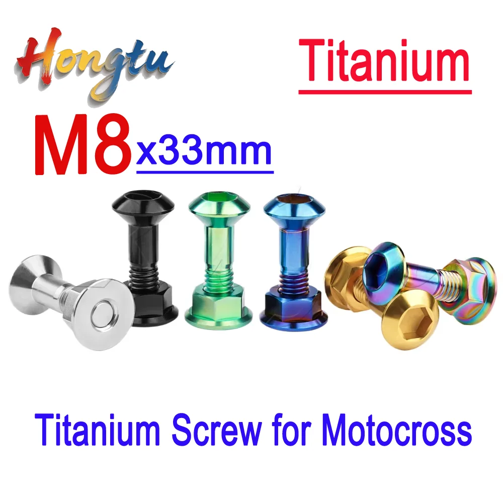 

M8x33mm Titanium Bolt Head Screws Flange Hex Nuts Set Rear Sprocket Titanium Screw for Motocross