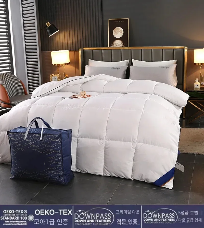 

hotel style Soy fibre goose down duvet bed velvet Comforter Queen King soft winter duvet very warm 220x240 Quilts blanket