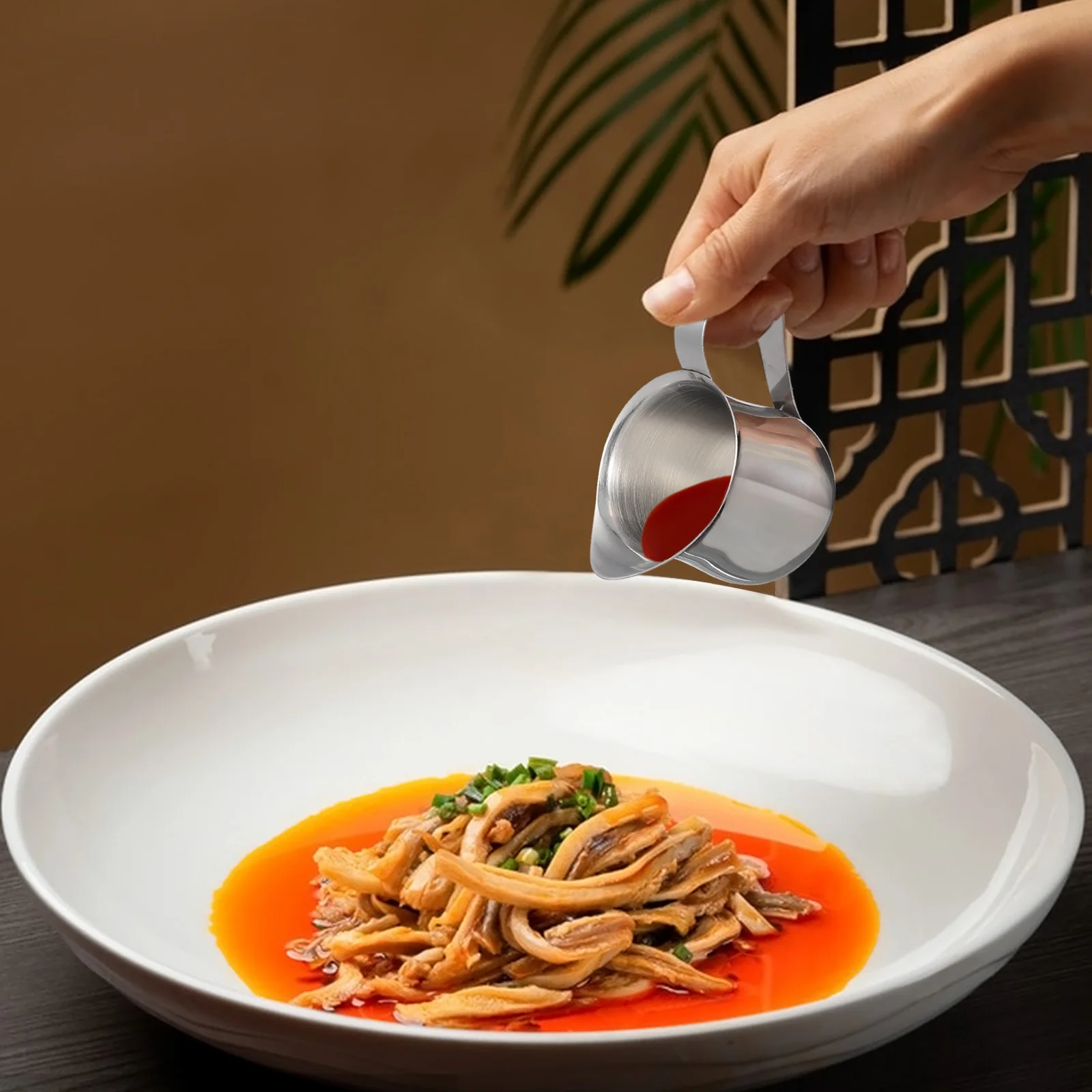 

4pcs Stainless Steel Cream Pitcher Mini Coffee Measuring Cup For Espresso Shot Milk Frothing Scale Design Metal Coffee Maker