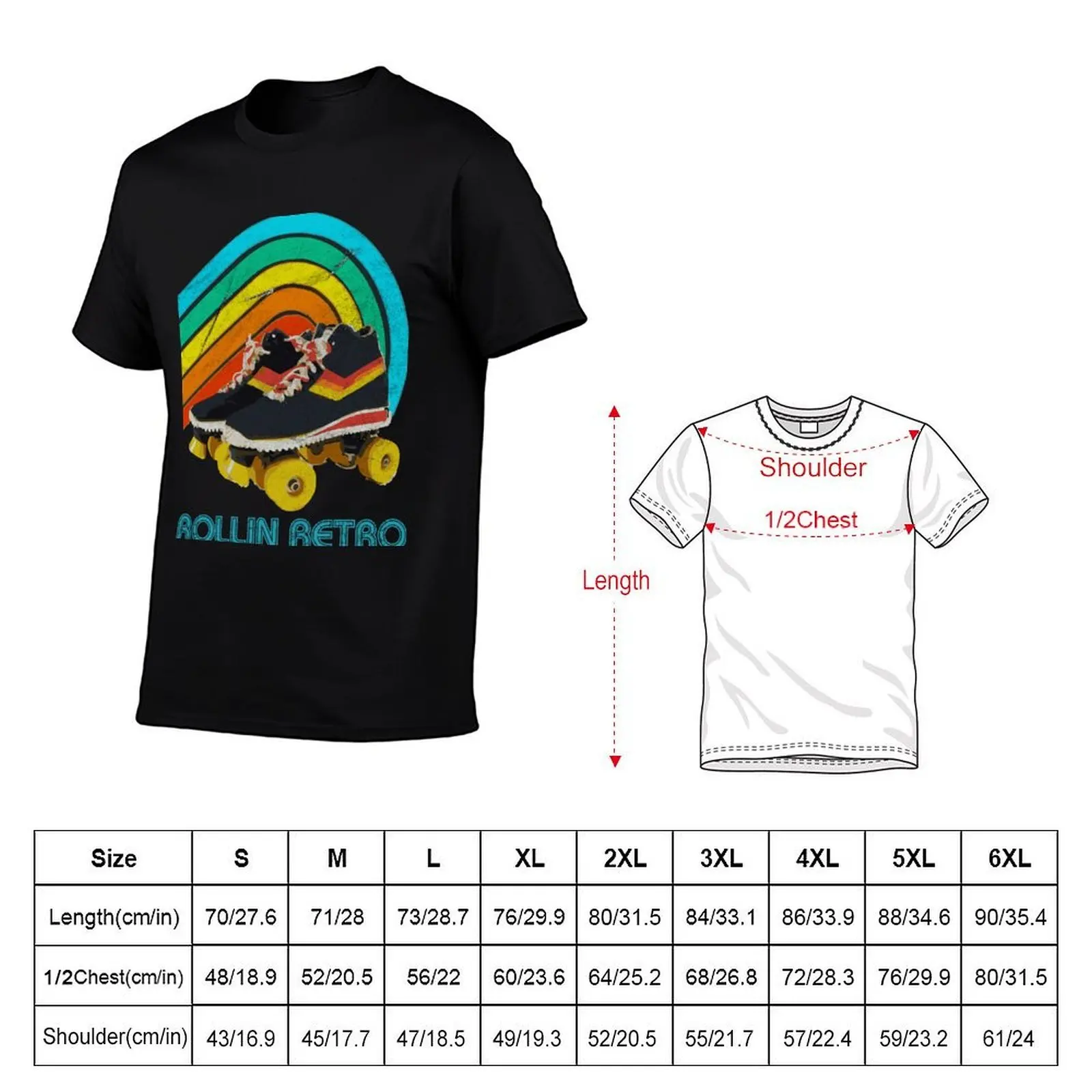 Retro Roller Skates T-Shirt tshirts personalised oversized graphic tee tshirts for men