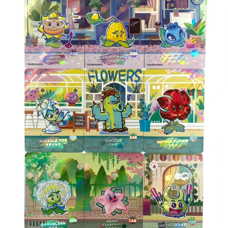 Genuine KAYOU Plants Vs. Zombies Happy Holiday Series 1 Sprout Booster Pack Collectible Tcg Trading Cards Hobby Gift For Fans