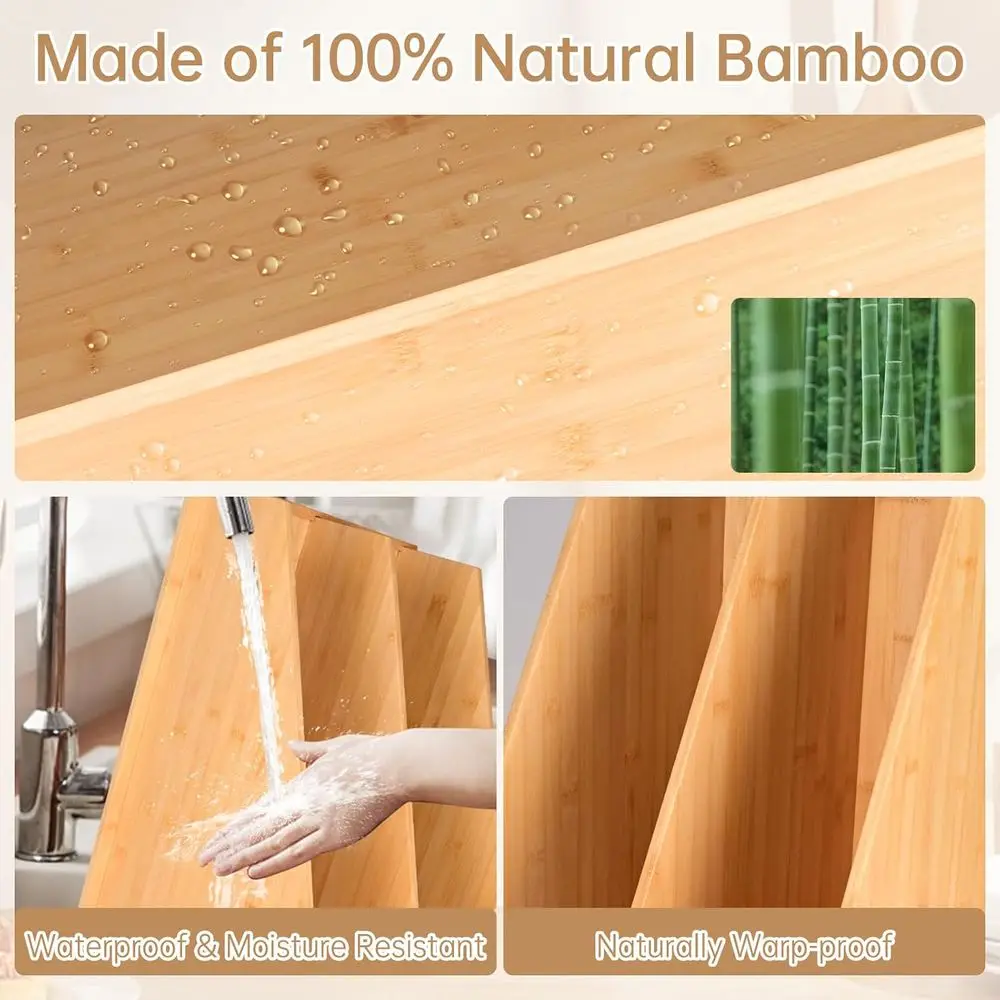 ตู้เก็บของไม้ไผ่สำหรับถาดอบ ถาดรองอบ และอุปกรณ์ครัว