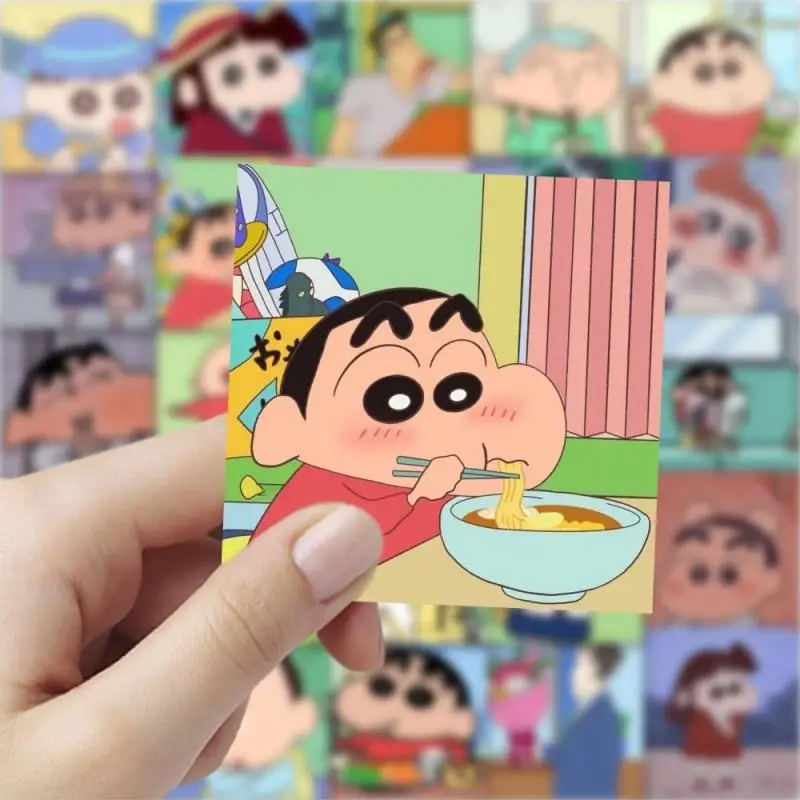 59Pcs New Crayon Shin Chan Kawaii Stickers Cute, Fun, and Humorous Decorative Phone Cases Desktop Account Stickers Waterproof