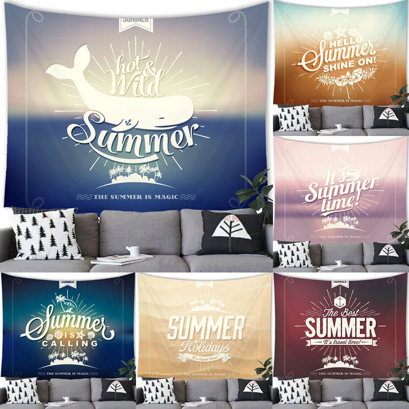 

Summer Time Tapestry Wall Hanging Summer Time Decor Tapestry Wall Hanging Party Home Decoration Background Wall Decor Tapestry