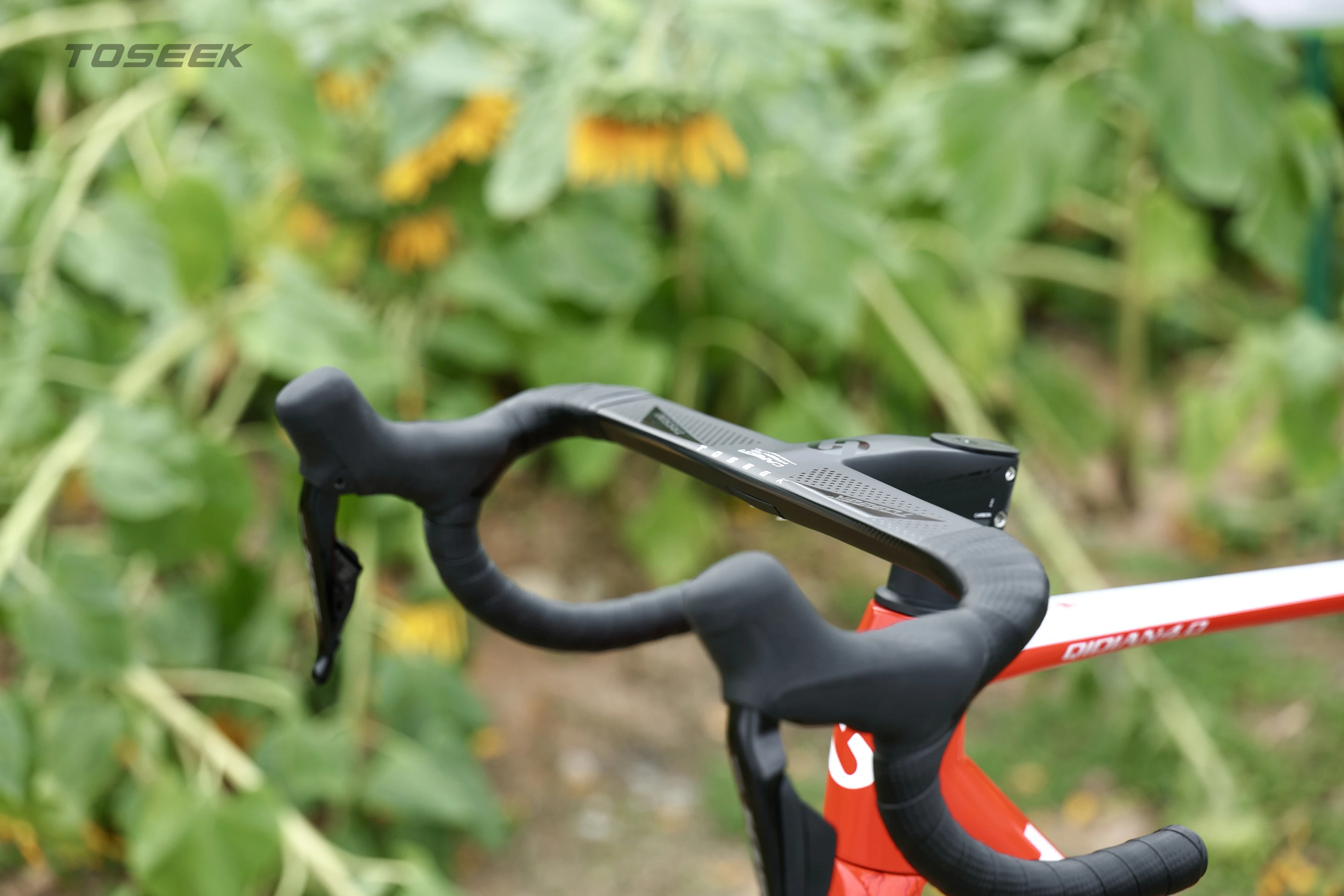 TOSEEK Fahrradlenker Drop Bar T800 Rennrad-Carbonlenker Integrierter Rennradlenker Gebogener Lenker Interne Kabelführung Fahrradteil – Detail 28