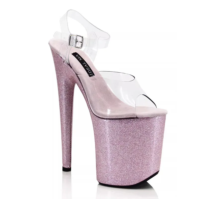 

8 Inch/20cm New Girl's High Stripper Heels Wrap Platform Sandals Open Toe Pole Dance Shoes Women Sexy Fetish Party Shoes