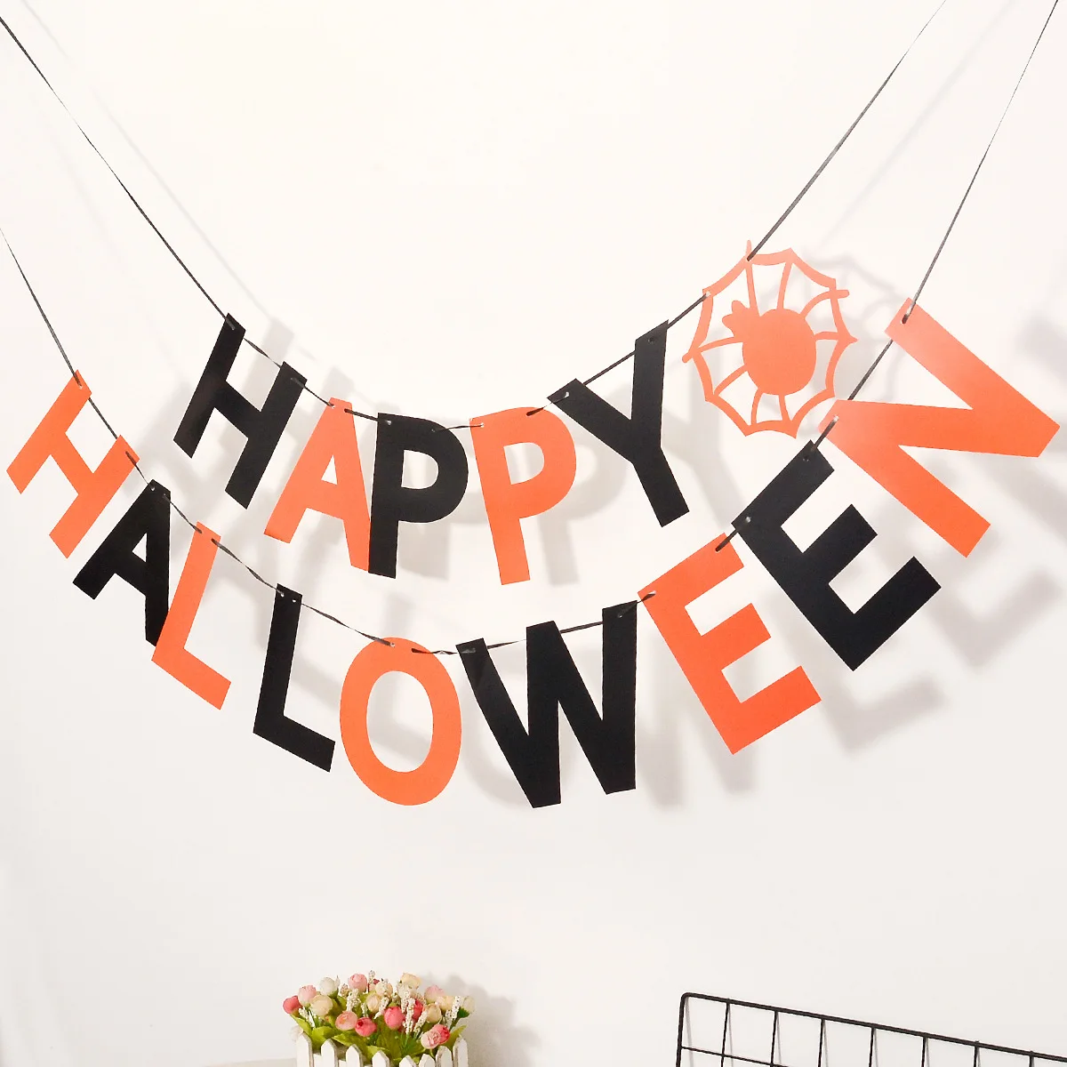 Halloween Party Venue Setup Flag Pull Banner Bar Restaurant Wedding Holiday Decoration Party Pumpkin Halloween Flag Pull Banner