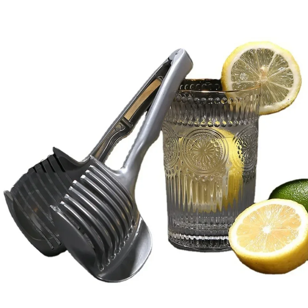 Kitchen Handheld Orange Lemon Slicer Tomato Stainless Steel Cut Clip Fruit Slicer Onion Slicer KitchenItem Cutter Accessories