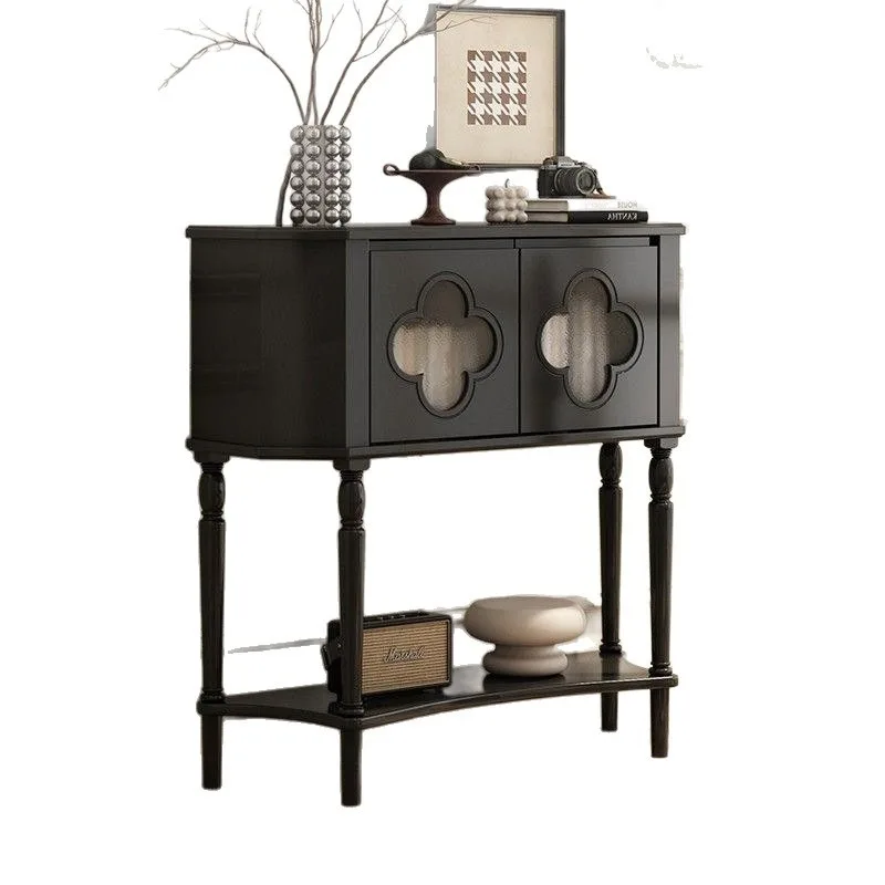 entrance cabinet light luxury black small apartment entrance hall decoration display cabinet corridor entrance table