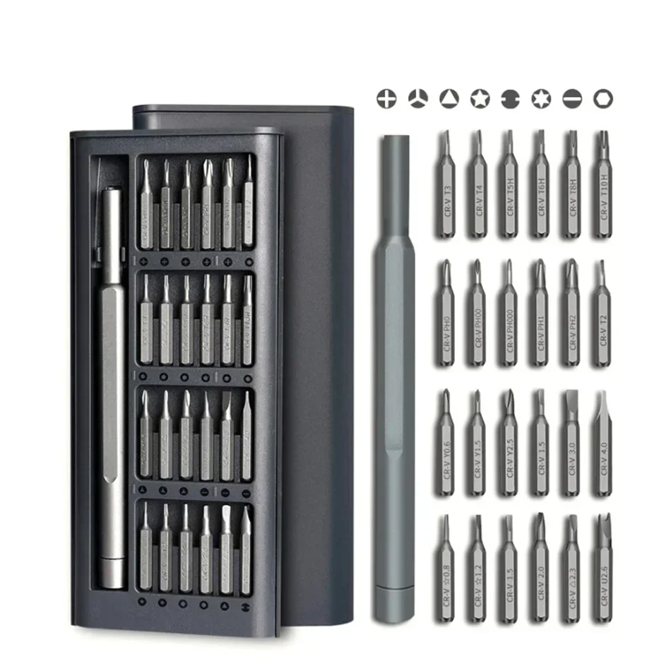 Magnetic Precision Screwdriver Set 25 In 1 Kit Bits Mini Pocket Screwdriver Set Small Repair Set For Mobile Phone PC Tool