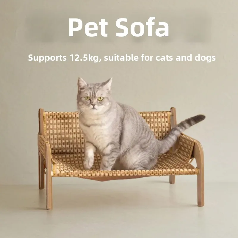 

New Sle Wier Bed Sofa Cooling Mat Hammo Summer Breathable Se Pet Supplies Single Layer Wooden Inner Couch Design