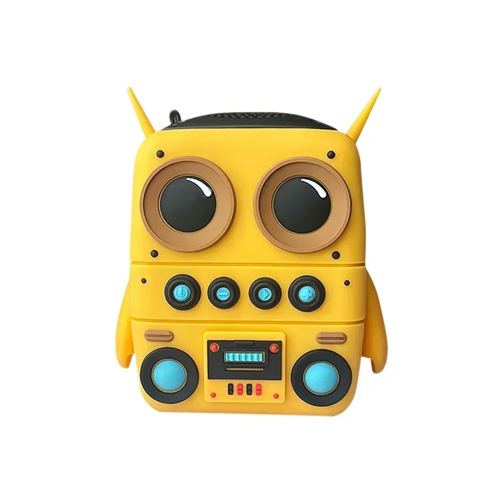 2024 New Speaker Man Outdoor Series Silica Gel Waterproof Cute Cartoon Convenient Speaker Yellow  Bluetooth Sound Gift