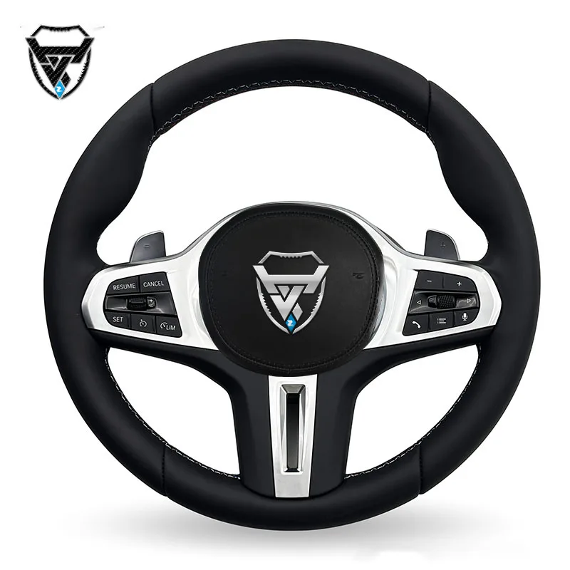 Black leather modified steering wheel for BMW 340i 320i 330i 335i 328i 335i 318i ZC-E46-P1