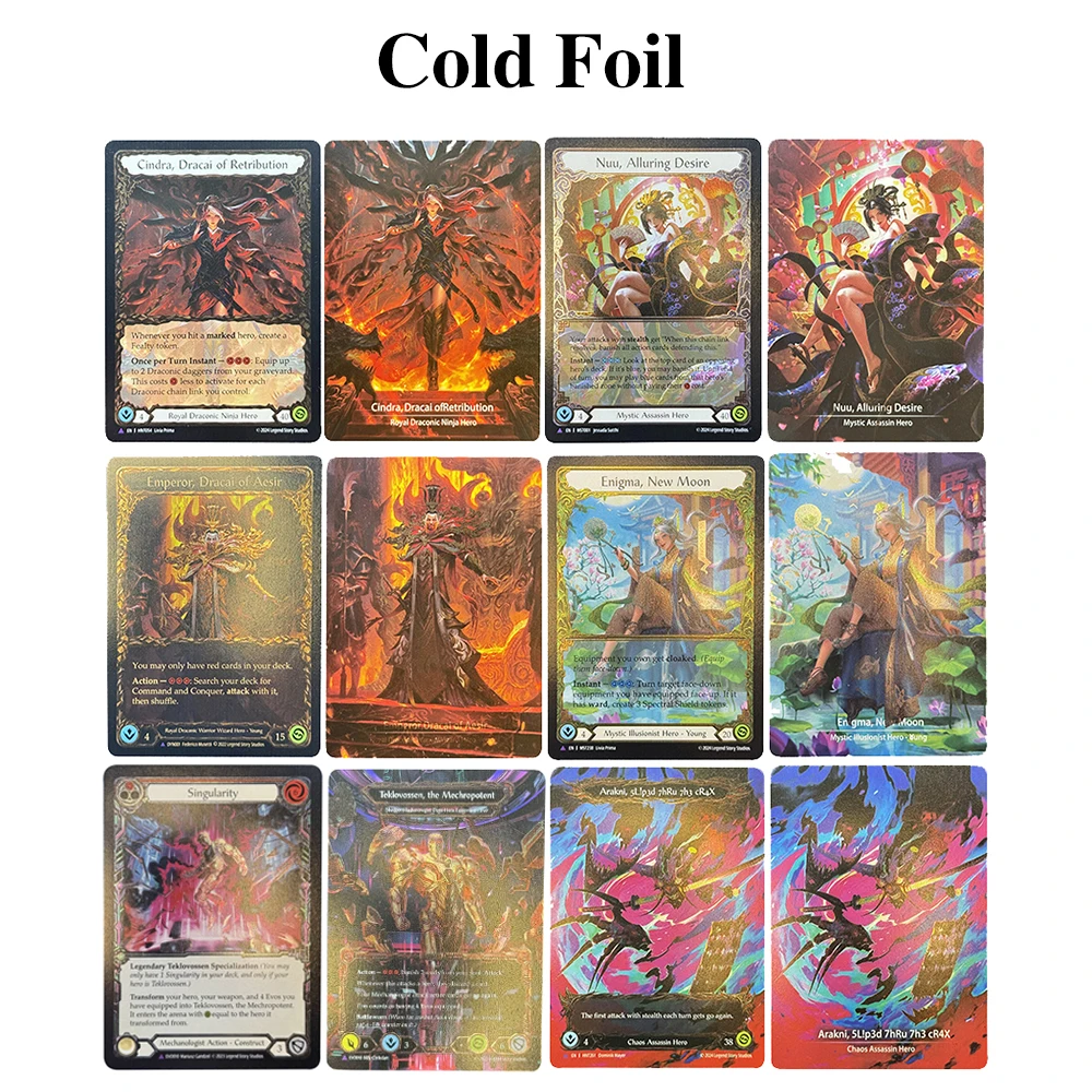 FAB Cold Foil Proxy Cards Enigma New Moon Emperor Dracai of Aesir
